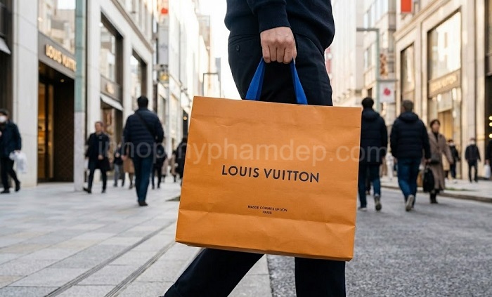 Mẫu túi giấy thời trang thương hiệu LV (Louis Vuitton) - 18